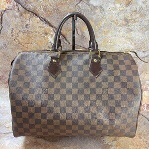 Louis Vuitton Damier Speedy 35 Satchel Bag